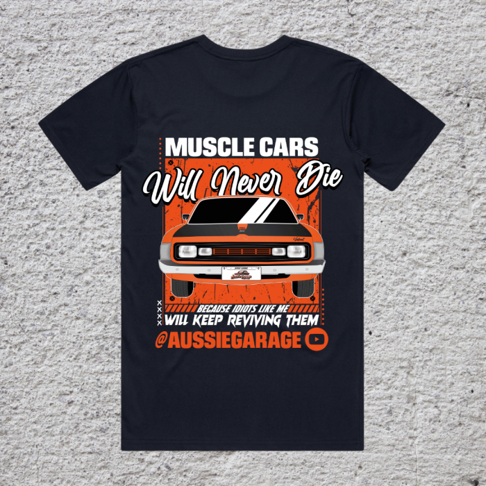 Muscle Cars Will Never Die T Shirt - Valiant Charger R/T