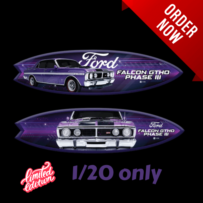 XY Ford Falcon GT - Wild Violet Surfboard
