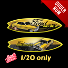 XY Ford Falcon GTHO - Yellow Glow Surfboard