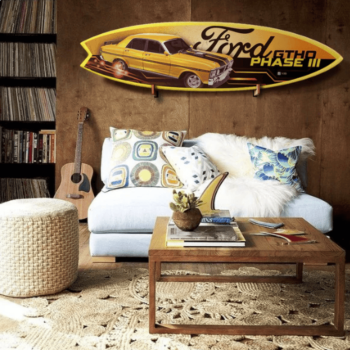 XY Ford Falcon GTHO Yellow Glow Surfboard - Ford Licensed Products