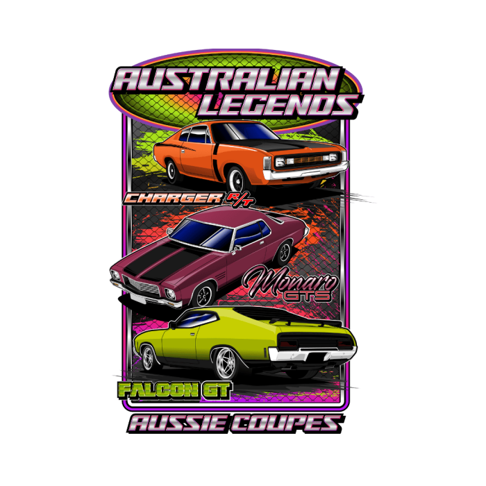 Aussie Coupe Legends T Shirt Design