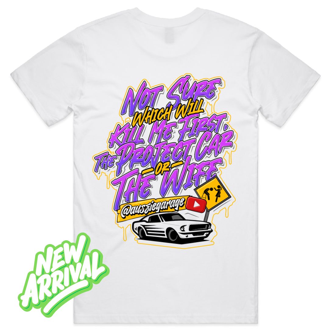 Project Car vs Angry Wife T-Shirt- Graffiti Style - Image 2