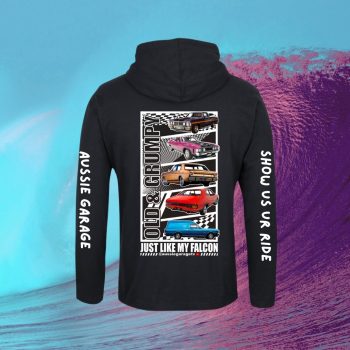 Old and Grumpy, Just Like My Falcon Long Sleeve Hooded Tees