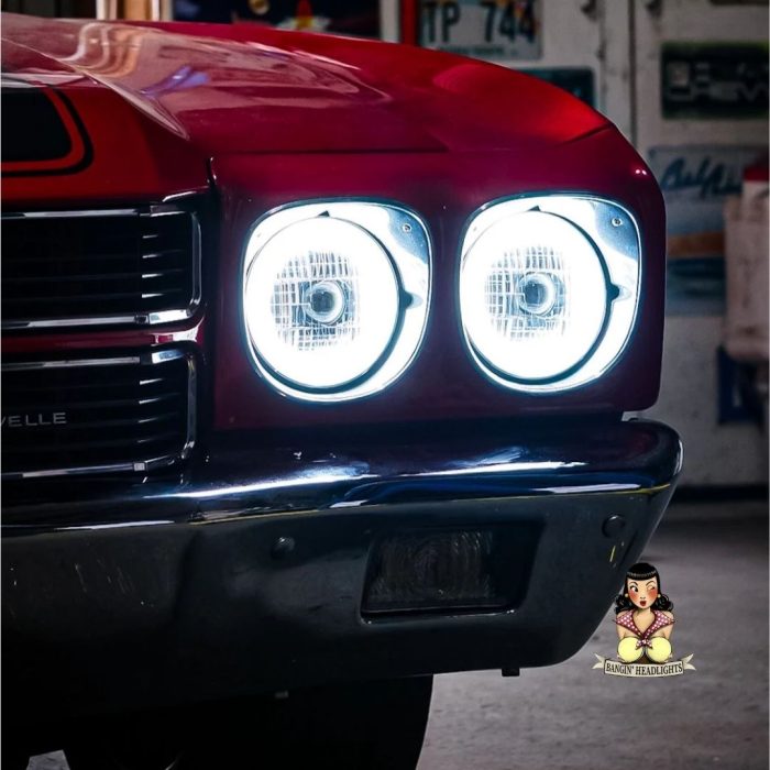 5.75 inch LED Headlights Chrome Set