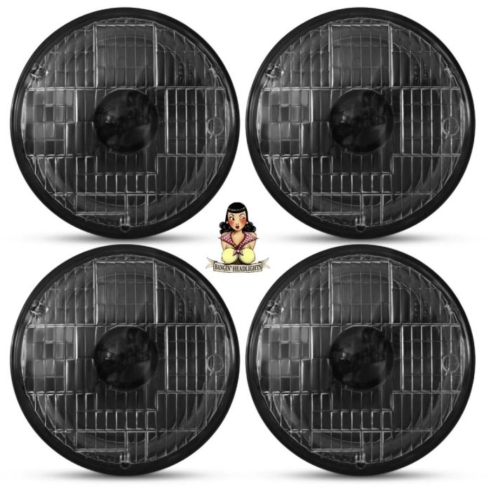 Restomod 5.745inch LED Headlight Set Black