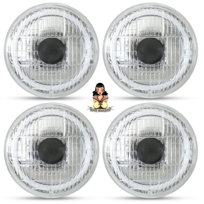 Restomod 5.75inch LED Headlight Set Chrome