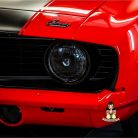 Restomod 7 inch LED Headlight Black in Car
