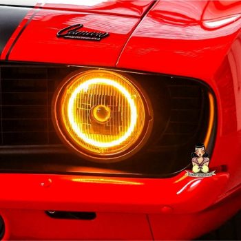 Resto Mod 7"inch LED Headlight - Black with Halo