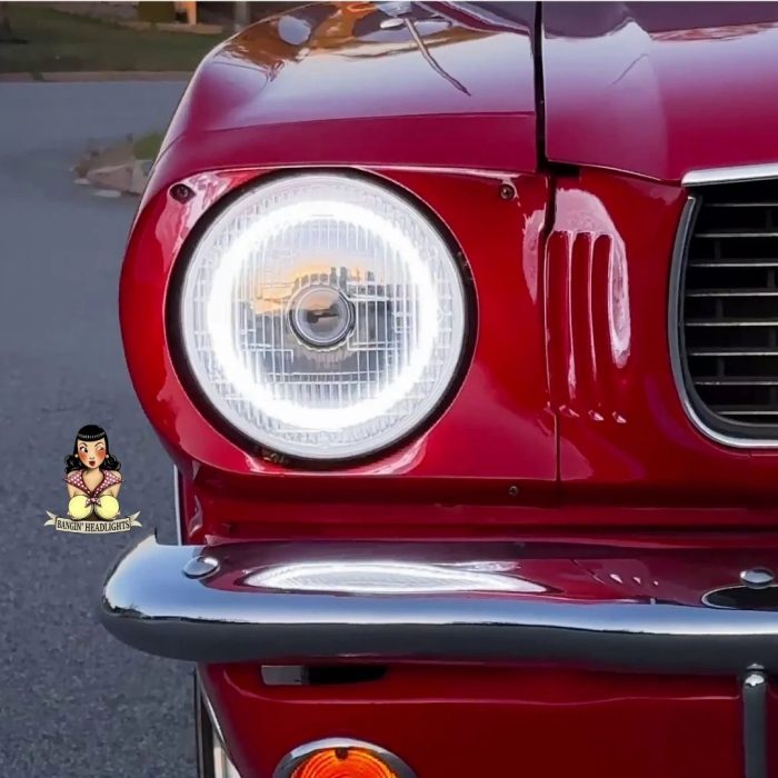 Restomod 7 inch LED Headlight in Car