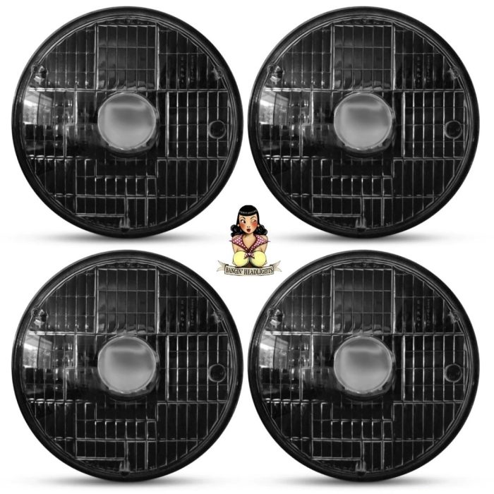 Traditional 5.75inch LED headlights Set Black