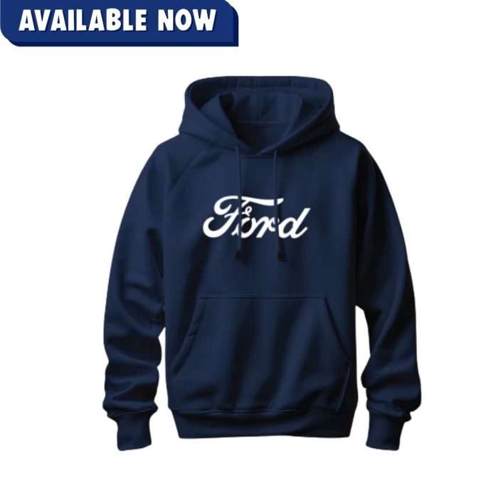 Ford Script Hoodie - Navy Blue