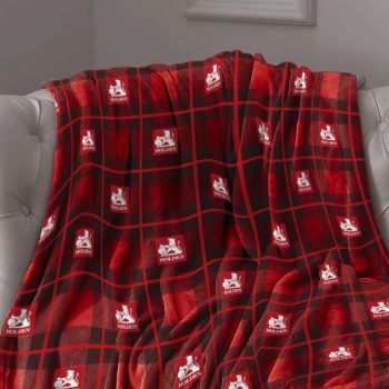 Holden Classic Red Plaid Plush Throw Rug
