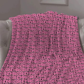 Sandman Plush Throw Rug - Black/Pink