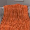 Sandman Plush Throw Rug - Orange/Red