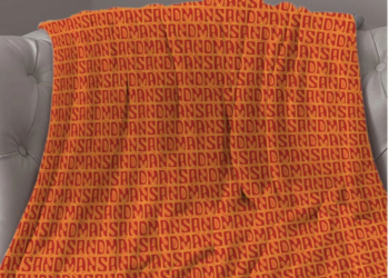 Sandman Plush Throw Rug – Orange/Red