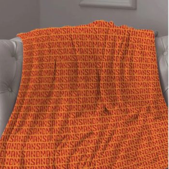 Sandman Plush Throw Rug - Orange/Red
