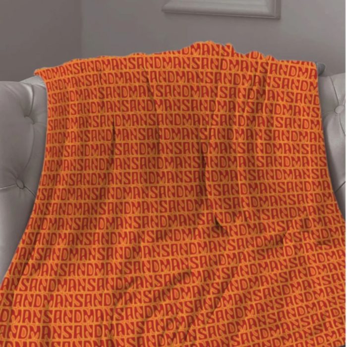 Sandman Plush Throw Rug Orange & Red