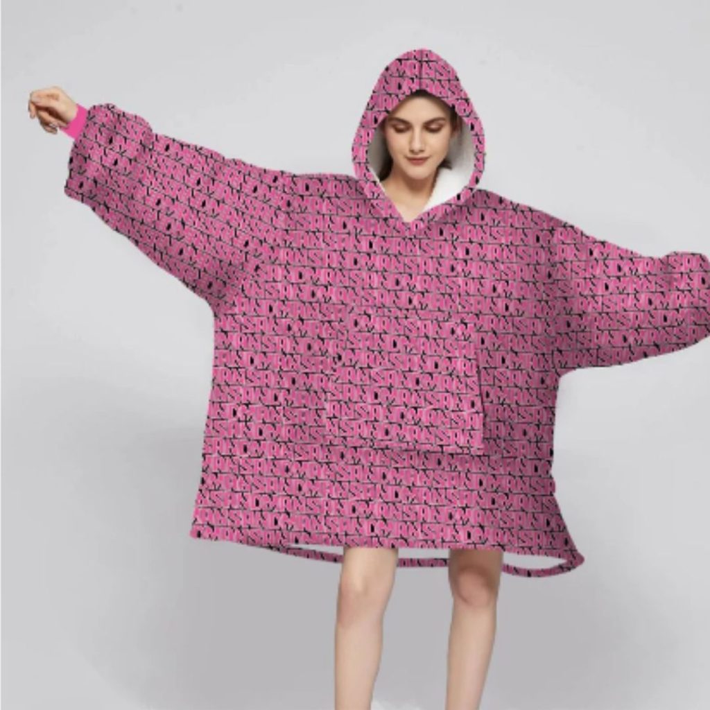 Sandman Wearable Blanket – Black & Pink