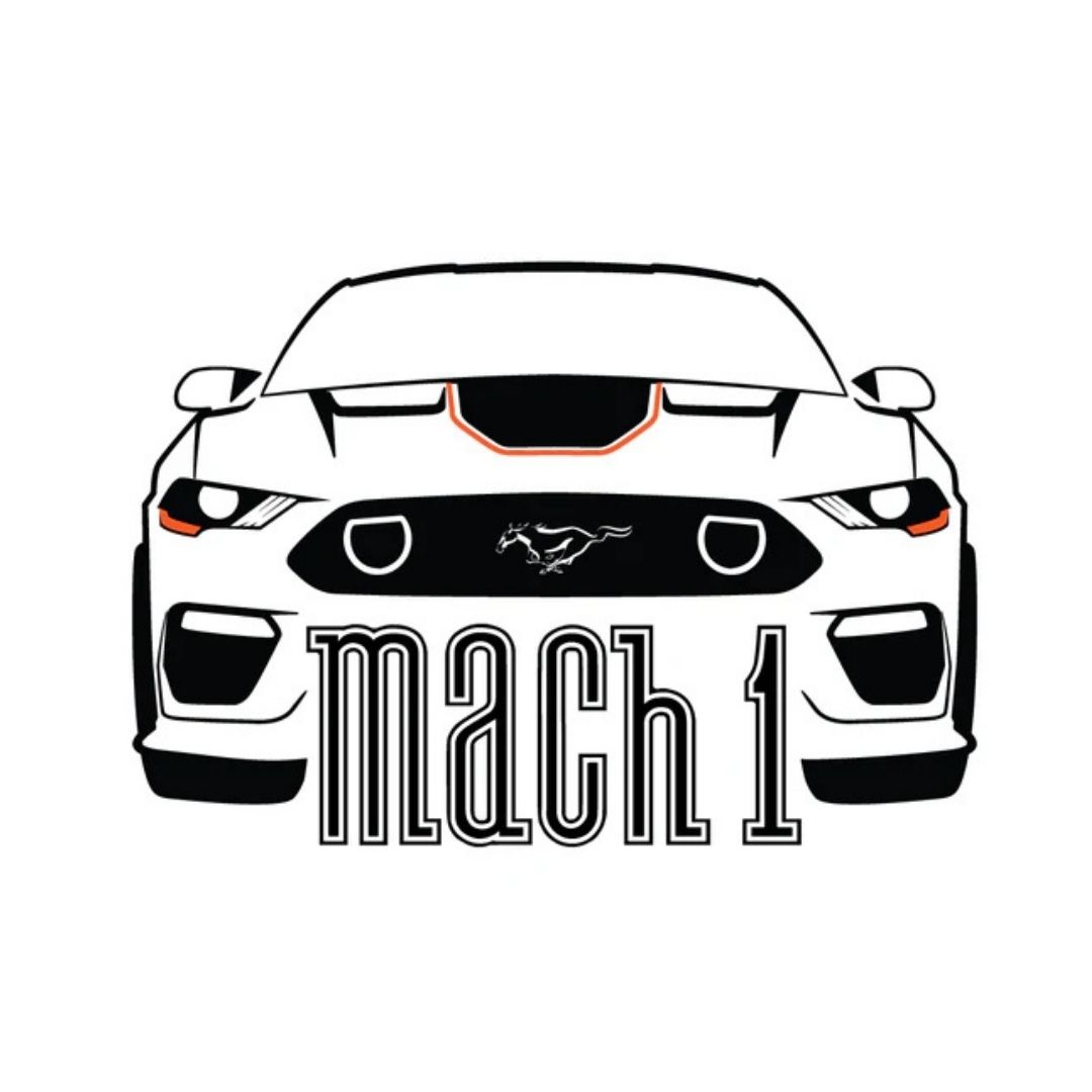 Ford MACH1 with Orange Accents Hoodie (Stealth Range) - Image 2