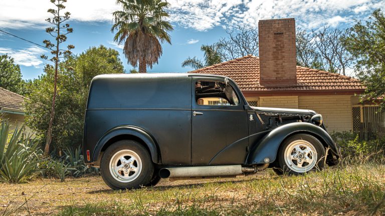 FOR SALE: Wild 1948 Ford Anglia Panel Van with 300HP Cosworth V6 – Perth WA – $20,000